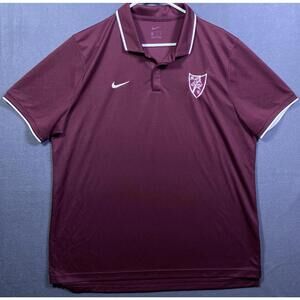 Nike Dri-Fit Mens Golf Polo Shirt XL Maroon Active Performance Knight Metro Tech